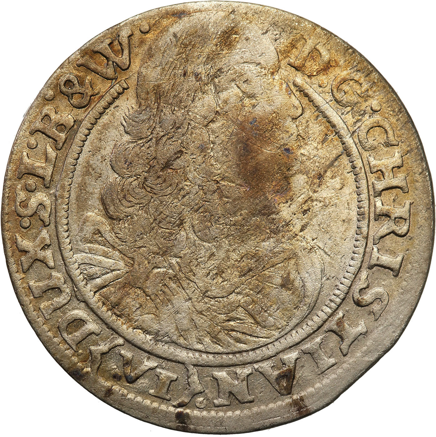 Śląsk, księstwo legnicko-brzesko-wołowskie. Krystian Wołowski. 6 krajcarów 1665, Brzeg